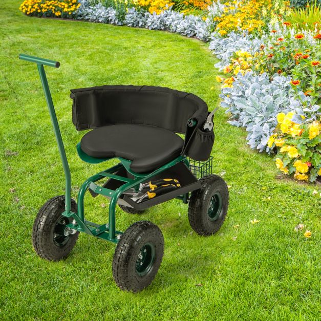 Coast Garden Trolley - Réglable - Rotation 360° - 90 x 59 x 106 cm - Vert