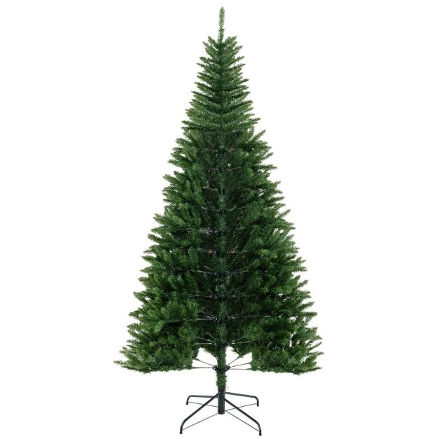 Sapin de Noël Coast - LED - Design d'angle 270° - 1137 branches - PVC & Métal - 240x112cm - Vert
