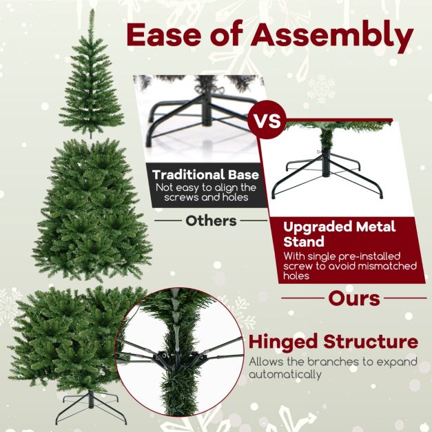 Sapin de Noël Coast - LED - Design d'angle 270° - 1137 branches - PVC & Métal - 240x112cm - Vert