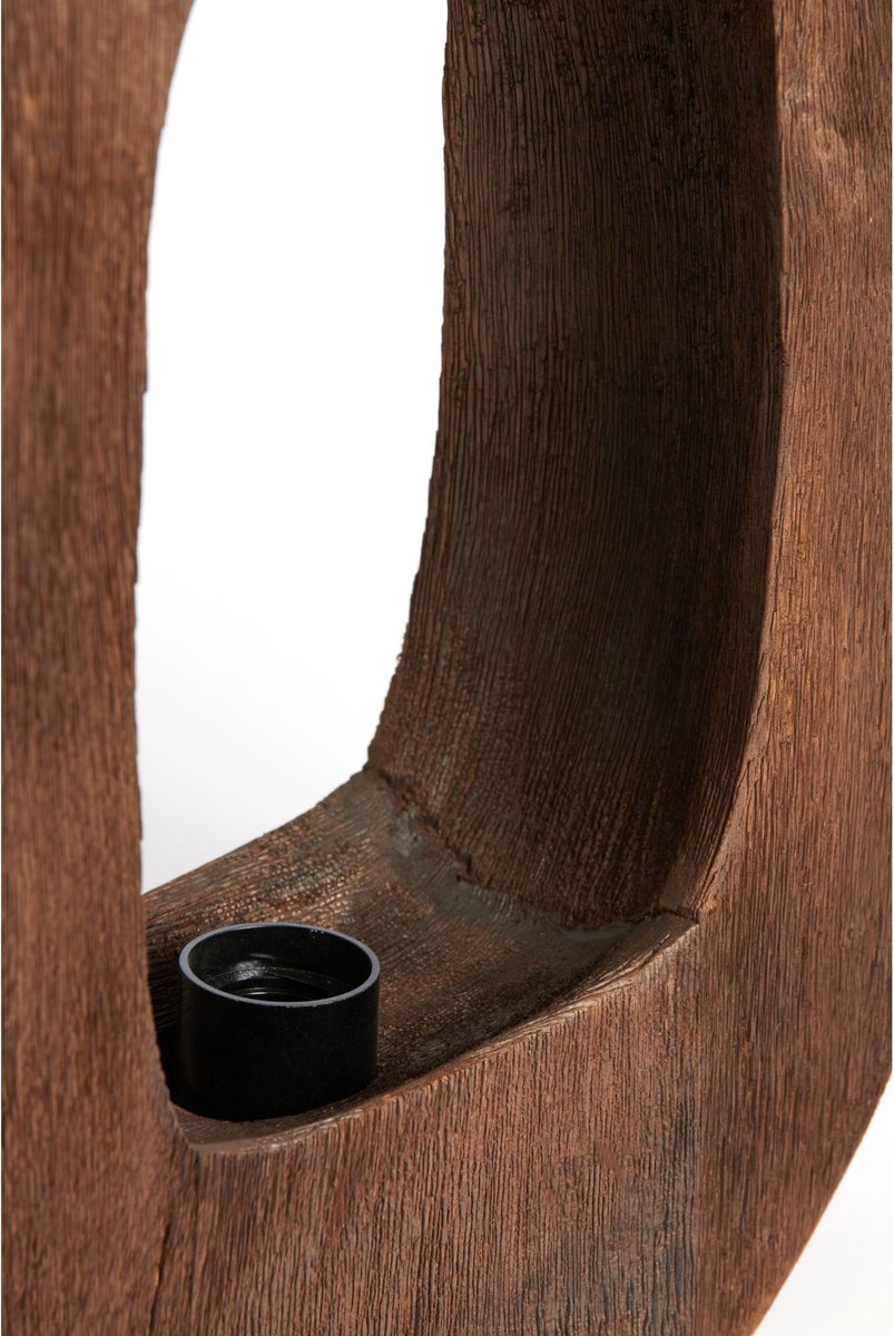 Light & Living Lampe à poser Kelafó 33x10x40 cm - Bois brun chocolat - Design chaud et naturel