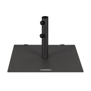 Pied de parasol Coast avec roulettes – Pied de parasol carré en métal 60 x 60 x 35 cm – Noir