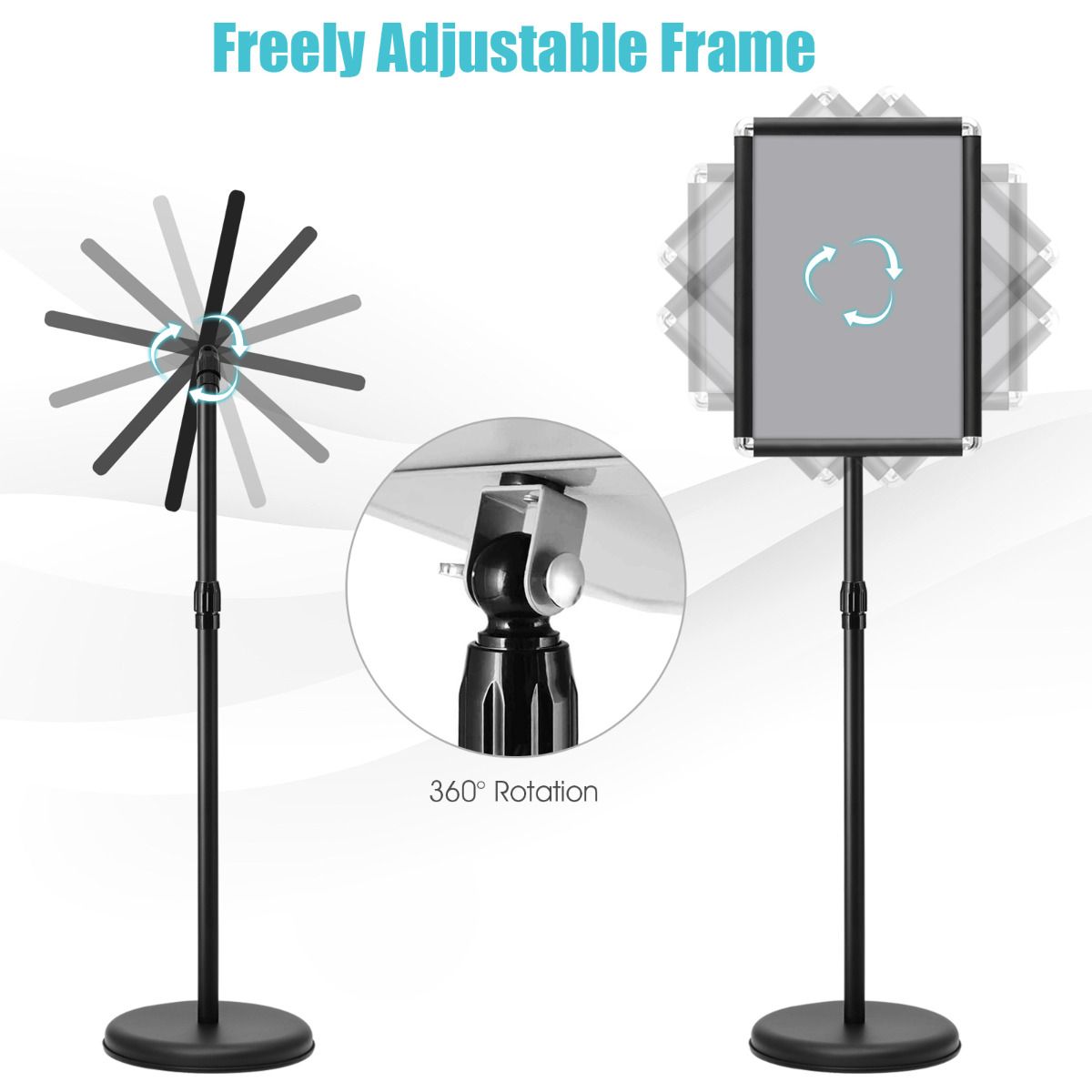 Coast Display standing - Rotatif - 33 x 45 x 134 cm - Noir