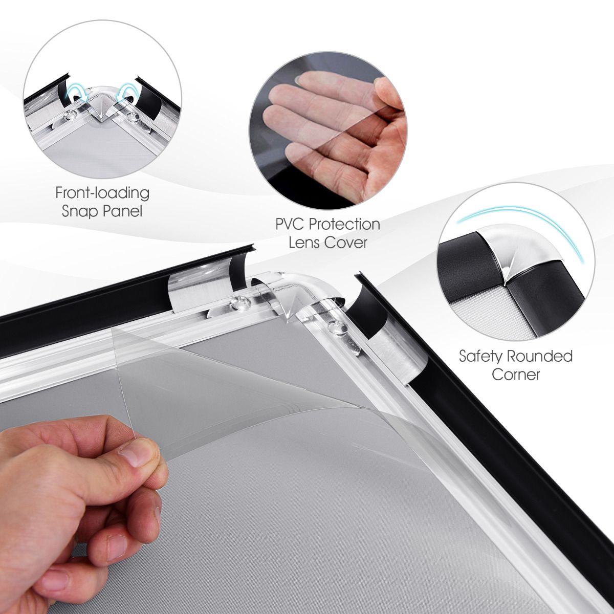 Coast Display standing - Rotatif - 33 x 45 x 134 cm - Noir