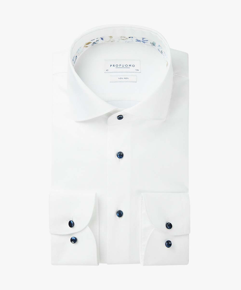 Profuomo White Dobby Shirt - Size 38 - Stylish & Durable