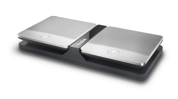 Yealink - Kit de visioconférence VDK500 - Full HD & Zoom optique 5x - Avec Micpods sans fil & Pod sans fil WPP20 - Métal & Plastique - Argent & Noir