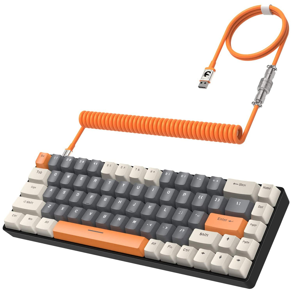 ZIYOULANG Clavier mécanique T8 - 60% Compact- RGB - Interrupteur marron - USB-C