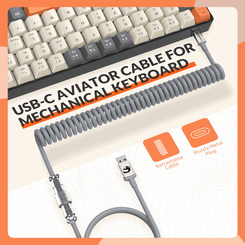 ZIYOULANG Clavier mécanique T8 - 60% Compact- RGB - Interrupteur marron - USB-C
